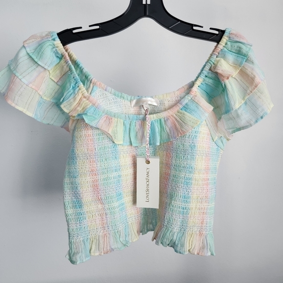 LoveShackFancy Tops - LOVESHACKFANCY Saba Crop Top L